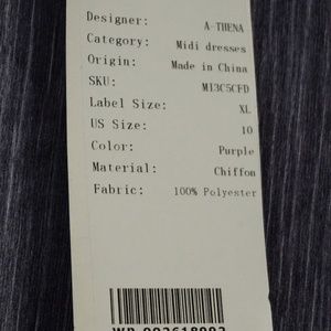 Crew Neck Purple Midi Dresses Shift Daytime Short